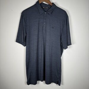 Travis Mathew Polo Men's Micro Stripe Navy Size XL Golf Casual
